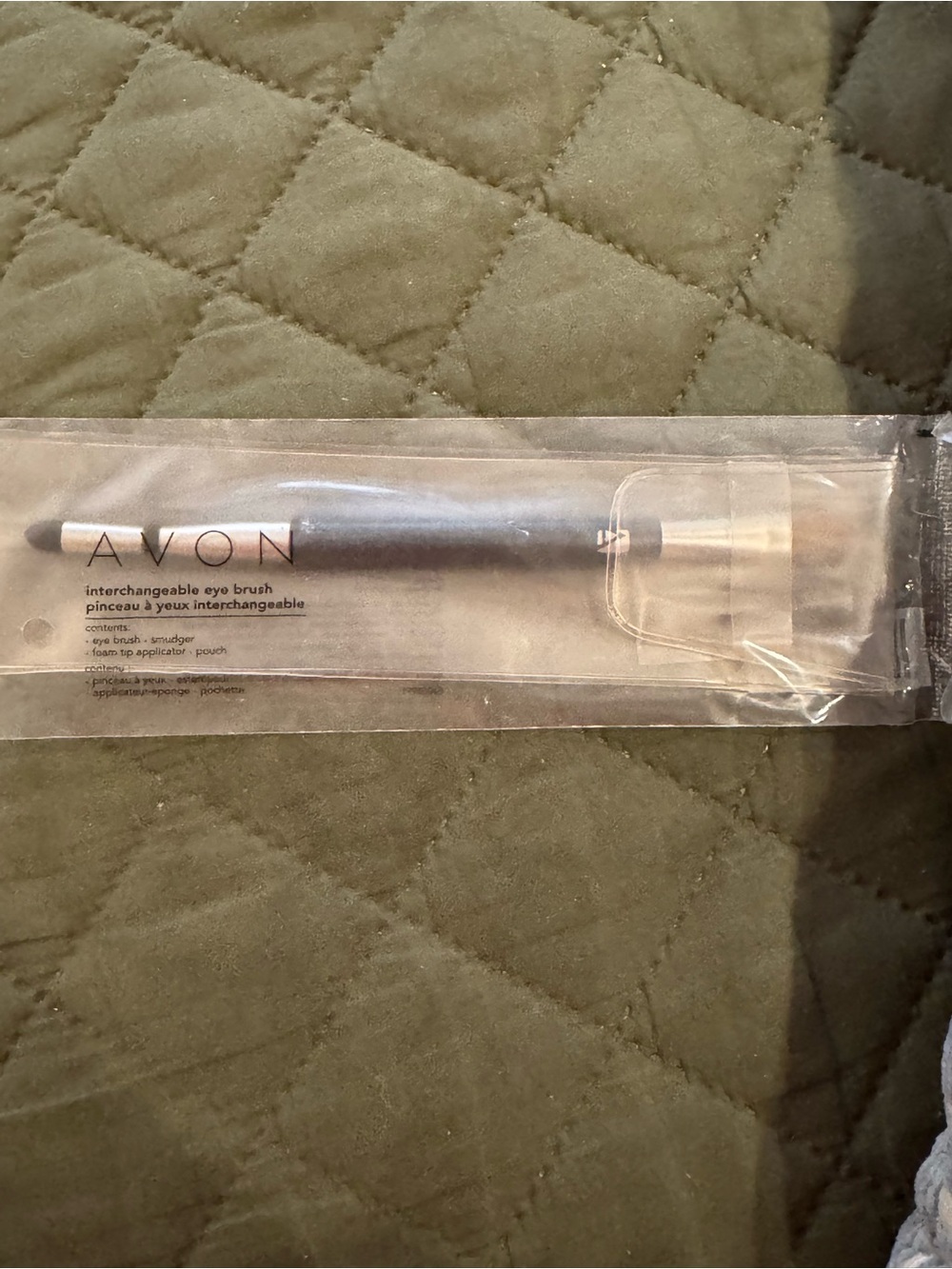 Avon Interchangeable Eye Brush - Black and Silver
